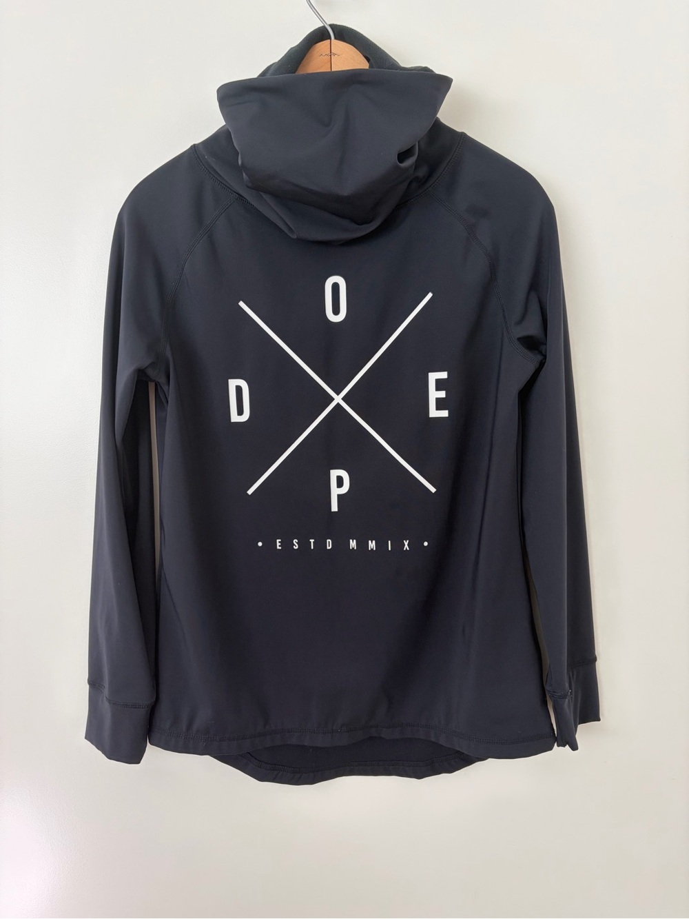 Dope Snow Black Technical Hoodie Ski Snowboard Pullover Size S